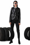 Sila Women's 100% Real Black Leather Stylish Jacket