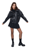 Jenny Women's 100% Real Black Leather Bomber Jacket