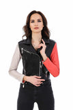 Women's 100% Real Black Leather Biker Stylish Jacket