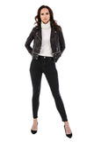 Women's 100% Real Black Leather Nova Classic Jacket