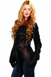 Grace Women's 100% Real Black Leather Classic Jacket