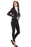 Women's 100% Real Black Leather Nova Classic Jacket