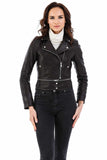Women's 100% Real Black Leather Nova Classic Jacket