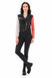 Women's 100% Real Black Leather Biker Stylish Jacket