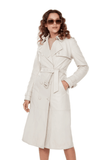 Fergie Women's 100% Real Beige Leather Coat