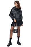 Jenny Women's 100% Real Black Leather Bomber Jacket