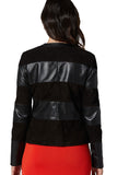 Zoe Women's 100% Real Black Leather Suede Jacket
