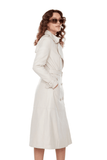 Fergie Women's 100% Real Beige Leather Coat