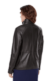 Marissa Women's 100% Real Black Leather Unique Design Jacket