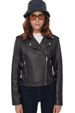 Nikita Women's 100% Real Black Leather Brando Style Full Grain Biker Jacket