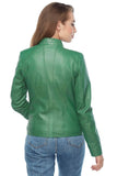 Amanda Griffin Women's 100% Real Green Leather Jacket