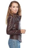 Amelia Women's 100% Real Brown Leather Jacket