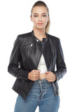 Beyonce Women's 100% Real Black Leather Jacket