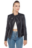 Beyonce Women's 100% Real Black Leather Jacket