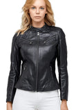 Millie Women's 100% Real Black Leather Jacket