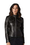 Women's 100% Real Black Leather Bryony Jacket