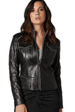 Women's 100% Real Black Leather Bryony Jacket