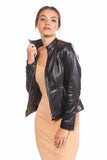Bella Women's 100% Real Black Leather Jacket