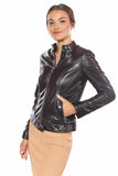 Bella Women's 100% Real Black Leather Jacket