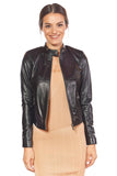 Flora Women's 100% Real Black Leather Jacket