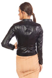Flora Women's 100% Real Black Leather Jacket