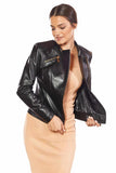 Francesca Women's 100% Real Black Leather Jacket