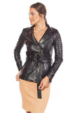 Gia Women's 100% Real Black Leather Jacket