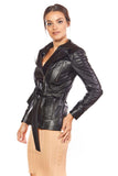 Gia Women's 100% Real Black Leather Jacket