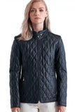 Darcy Women's 100% Real Black Leather Biker Jacket