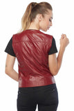 Emily Women's 100% Real Red Leather Vest