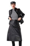Gizem Women's 100% Real Black Leather Stylish Jacket