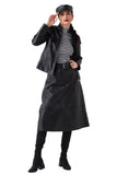 Gizem Women's 100% Real Black Leather Stylish Jacket