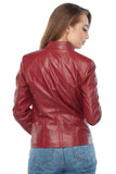 Karen Gillan Women's 100% Real Red Leather Jacket