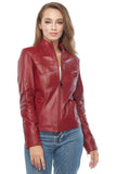 Karen Gillan Women's 100% Real Red Leather Jacket