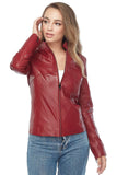 Karen Gillan Women's 100% Real Red Leather Jacket