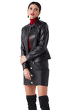 Lave Women's 100% Real Black Leather Classic Jacket