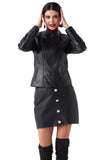 Lave Women's 100% Real Black Leather Classic Jacket