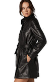 Milano Women's 100% Real Black Leather Coat