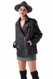 Orabella Women's 100% Real Black Leather Classic Jacket