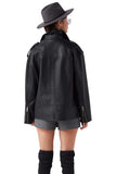 Orabella Women's 100% Real Black Leather Classic Jacket