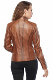 Rachel Grant Women's 100% Real Distressed Brown Leather Jacket
