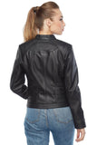 Rosa Women's 100% Real Black Leather Jacket