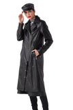 Roza Women's 100% Real Black Leather Stylish Trench Coat