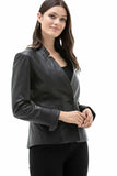 Women's 100% Real Black Leather Vegetal Leader Jacket