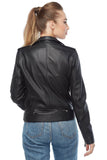 Sandra Women's 100% Real Black Leather Motocycle Jacket
