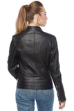Sarah Archer Women's 100% Real Black Leather Jacket