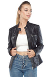 Sarah Archer Women's 100% Real Black Leather Jacket