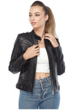 Sofia Women's 100% Real Black Leather Jacket