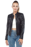 Sofia Women's 100% Real Black Leather Jacket
