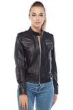 Sofia Women's 100% Real Black Leather Jacket